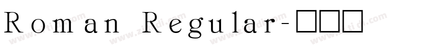 Roman Regular字体转换 Roman Regular字体转换